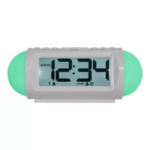 Equity by La Crosse Mood Light 7.25 in. LED Alarm Table Clock with Nature Sounds and MP3 Aux-Input