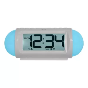 Equity by La Crosse Mood Light 7.25 in. LED Alarm Table Clock with Nature Sounds and MP3 Aux-Input