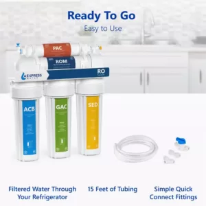 Express Water Refrigerator Connection Kit for Reverse Osmosis Water Filtration System Includes 15 ft. Tubing and Fittings