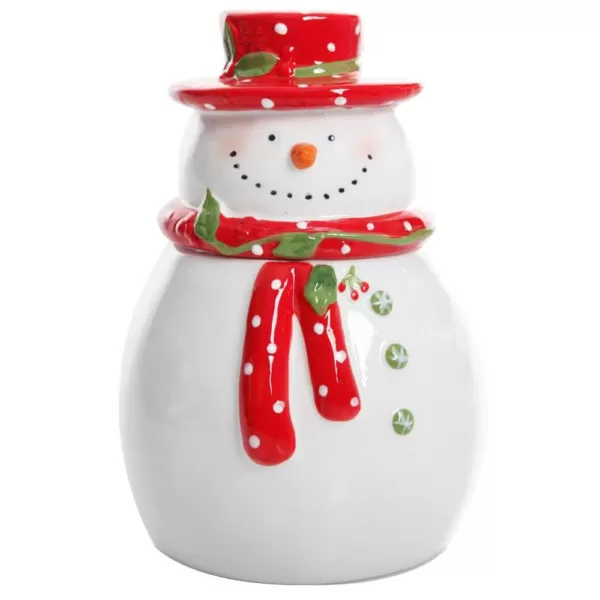 Gibson Home Jolly Plenitude Snowman Stoneware Cookie Jar