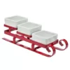 Godinger Metal Santa Sleigh and 3-Piece Relish Bowl