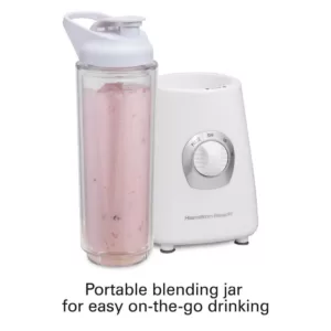 Hamilton Beach Go Sport 20 oz. 3-Speed White Blender