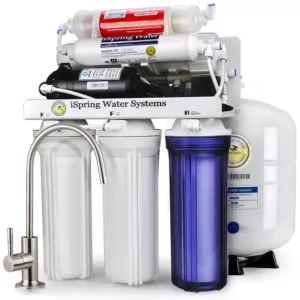 ISPRING Maximum Performance Under Sink Reverse Osmosis Water Filtration System with Booster Pump and Alkaline Filter