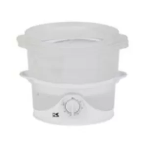 KALORIK 9.5 Qt. White Food Steamer and Rice Cooker with Built-In Timer