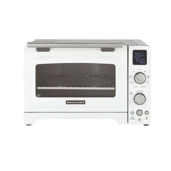 KitchenAid 2000 W 4-Slice White Convection Toaster Oven with Non-Stick Pan, Broiling Rack and Cooling Rack