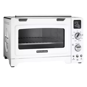 KitchenAid 2000 W 4-Slice White Convection Toaster Oven with Non-Stick Pan, Broiling Rack and Cooling Rack