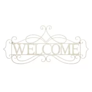 Lavish Home "Welcome" Decorative Rustic Metal Cutout Wall Sign