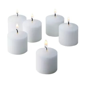 Light In The Dark 10 Hour White Unscented Votive Candle (Set of 72)