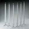 Light In The Dark 18 in. Tall White Taper Candles (Set of 12)