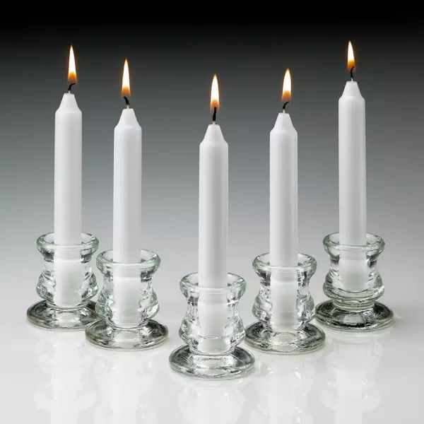 Light In The Dark 6 in. Tall 3/4 in. Thick Unscented White Taper Candles (Set of 40)