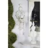 LITTON LANE Distressed White Ornate Candle Sconce