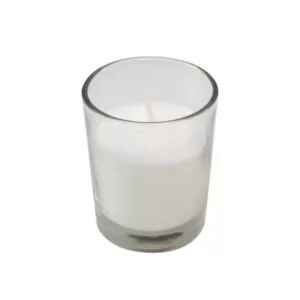 LUMABASE Candles (15 Hours) in Clear Glass Votives 12-Count