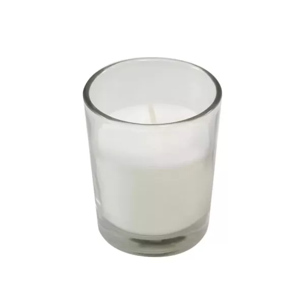 LUMABASE Candles (15 Hours) in Clear Glass Votives 12-Count