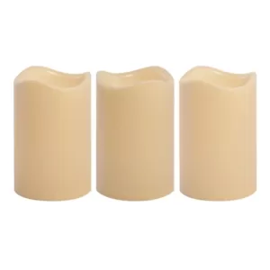 LUMABASE 4.5 in. Pillar LED Candle (Set of 3)