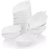 MALACASA 4.5 in. White Porcelain Ramekins Souffle Dishes Serving Bowls (Set of 16)