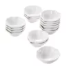 MALACASA 3.5 in. Porcelain White Ramekins Souffle Dishes Serving Bowls