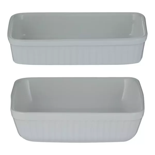 Mason Cash Classic 2-Piece White Bakeware Set