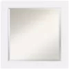 Amanti Art Corvino 25 in. W x 25 in. H Framed Square Beveled Edge Bathroom Vanity Mirror in White Matte