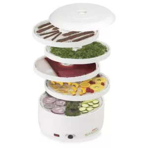 Nesco Gardenmaster 8-Tray White Expandable Food Dehydrator with Recipe Book