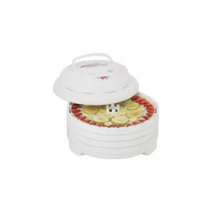 Nesco Gardenmaster 4-Tray Expandable White Food Dehydrator with Temperature Control