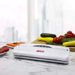 Nesco White Food Vacuum Sealer with Bags