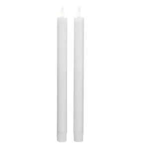 Northlight Set 2-White Wax Flameless Taper Christmas Candles 12 in.