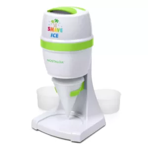 Nostalgia 50 W  8 oz. White Snow Cone Maker with Stainless Steel Blades