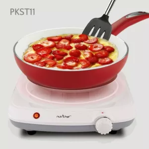 NutriChef White Electric Countertop Burner - Buffet Hot Plate Burner with Adjustable Temperature