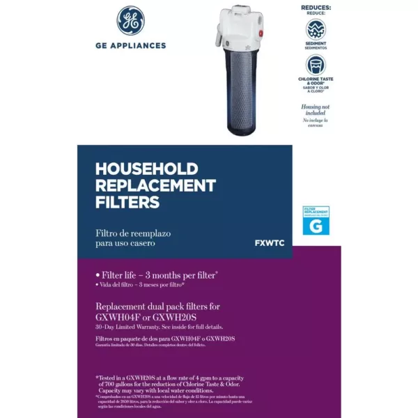 GE Whole House Water Filtration System and Filters (2-Pack)