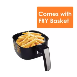 Ovente 3.2 qt. White Electric Air Fryer with 30-min Timer, Adjustable Temperature Controls, Includes Fry Basket and Grill Pan