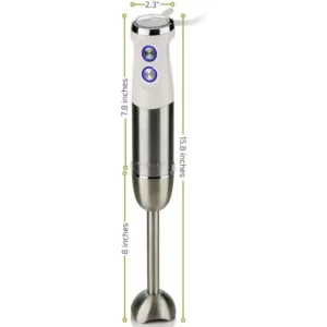 Ovente Multi-Purpose Immersion Blender, 500-Watt Hand Mixer, Stainless Steel Blades, 6-Speed Settings