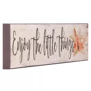 Pinnacle Enjoy The Little Things Rustic Wood Sign