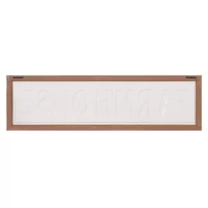 Pinnacle 11 in. x 38 in. Rustic White Farmhouse Tin Enamel Decorative Sign