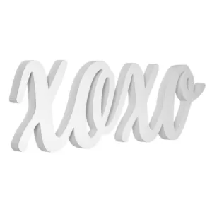 Pinnacle Script XOXO White Wood Decorative Sign