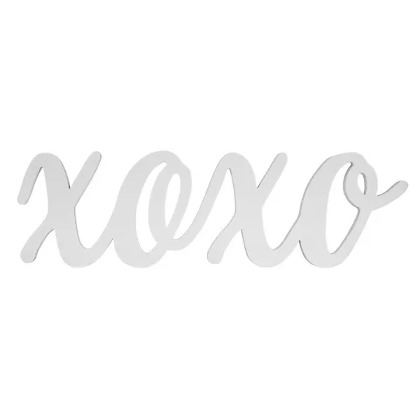 Pinnacle Script XOXO White Wood Decorative Sign