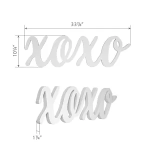 Pinnacle Script XOXO White Wood Decorative Sign