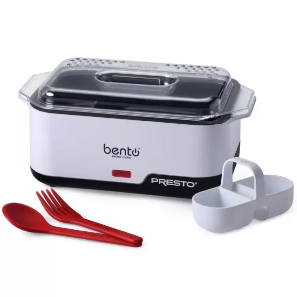 Presto Bento Box White 1.75 Cup Electric Steamer Ramen Noodle Cooker