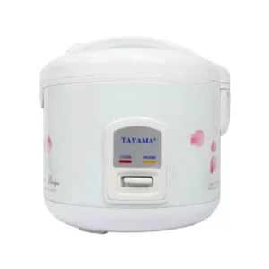 Tayama 10-Cup White Rice Cooker with Steamer and Non-Stick Inner Pot