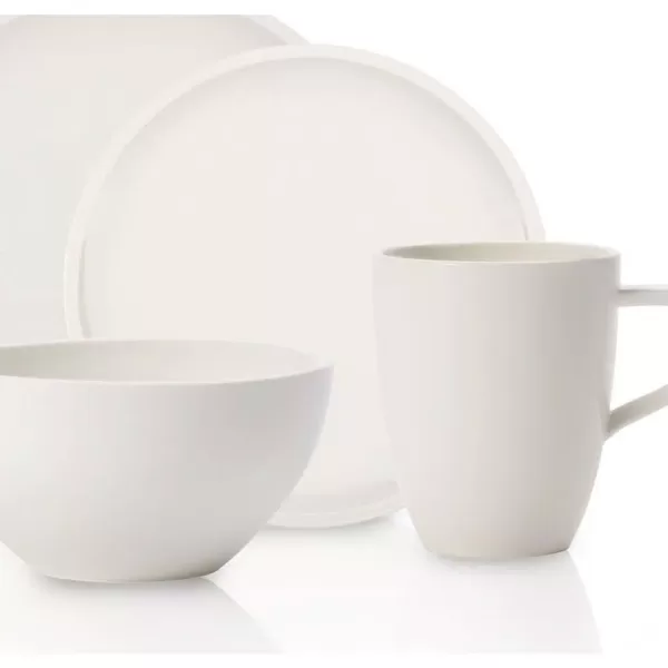 Villeroy & Boch Artesano 4-Piece Casual White Porcelain Dinnerware Set (Service for 1)