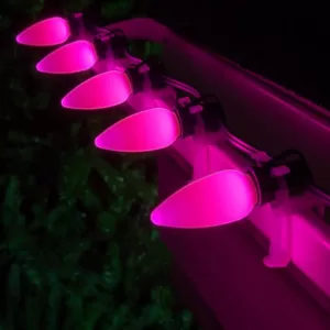 Wintergreen Lighting OptiCore C9 LED Pink Smooth/Opaque Christmas Light Bulbs (25-Pack)