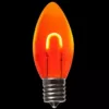 Wintergreen Lighting FlexFilament C9 LED Shatterproof Orange Vintage Edison Christmas Light Bulbs (5-Pack)