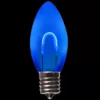 Wintergreen Lighting FlexFilament C9 LED Shatterproof Blue Vintage Edison Christmas Light Bulbs (5-Pack)