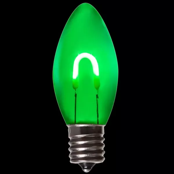 Wintergreen Lighting FlexFilament C9 LED Shatterproof Green Vintage Edison Christmas Light Bulbs (5-Pack)