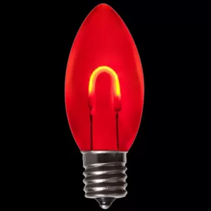 Wintergreen Lighting FlexFilament C9 LED Shatterproof Red Vintage Edison Christmas Light Bulbs (5-Pack)