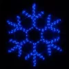 Wintergreen Lighting 12 in. 63-Light LED Blue 18 Point Hanging Snowflake Decor