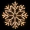 Wintergreen Lighting 24 in. 380-Light LED Warm White 40 Point Hanging Snowflake Decor