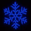 Wintergreen Lighting 24 in. 314-Light LED Blue Hanging Snowflake Decor