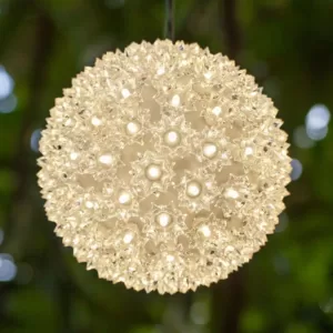 Wintergreen Lighting 7.5 in. 120-Light LED Warm White Decorative Starlight Sphere