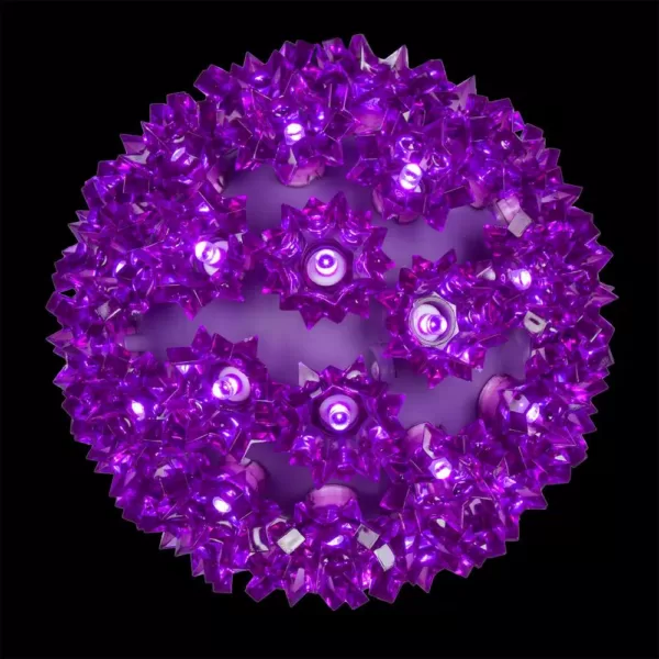 Wintergreen Lighting 6 in. 70-Light LED Purple Decorative Starlight Sphere