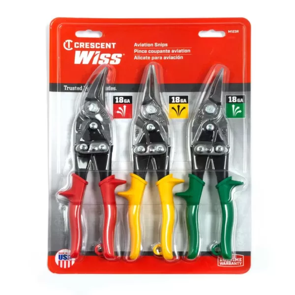 Wiss Straight-Cut Aviation Snip (3-Pack)